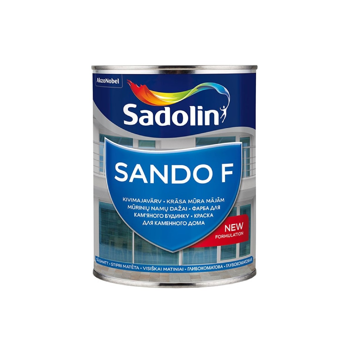 Sadolin Sando F BW Krāsa mūra mājām, stipri matēta 1L